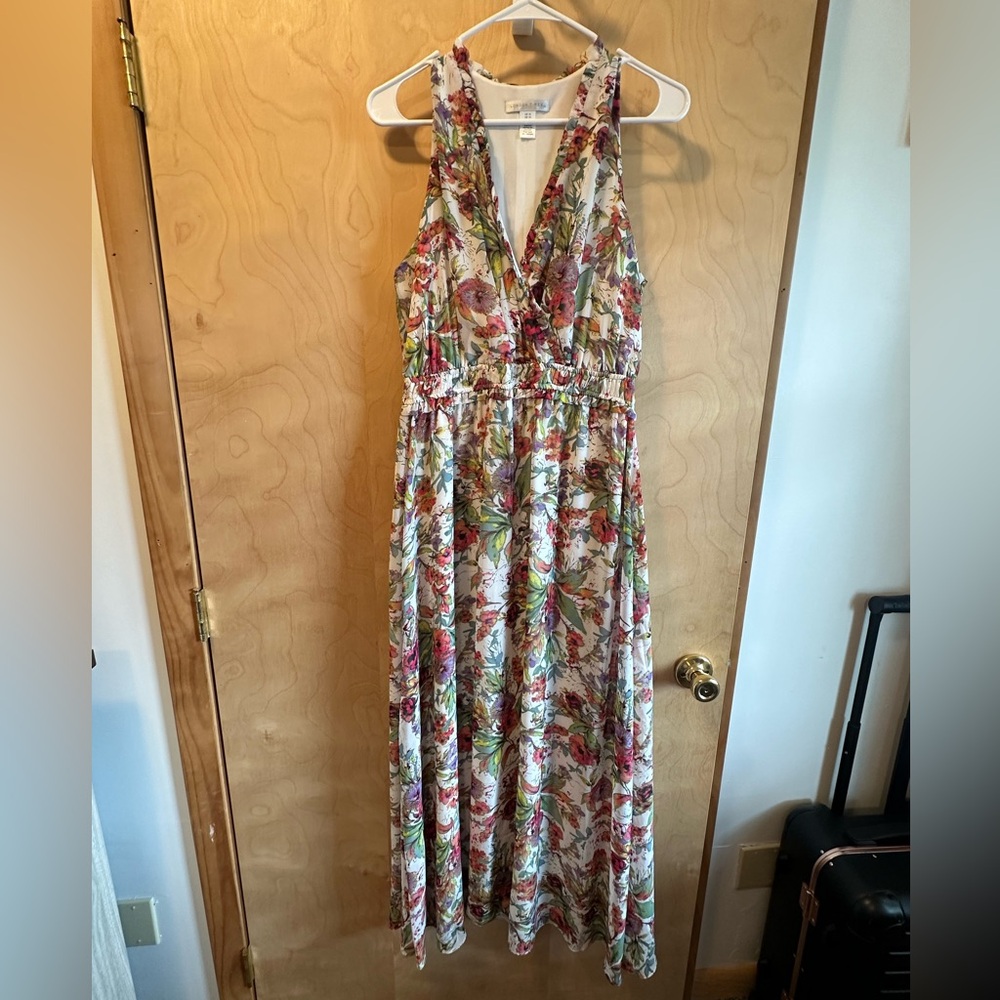 Women’s Maggy London Faux Wrap Floral Maxi Dress Size 10